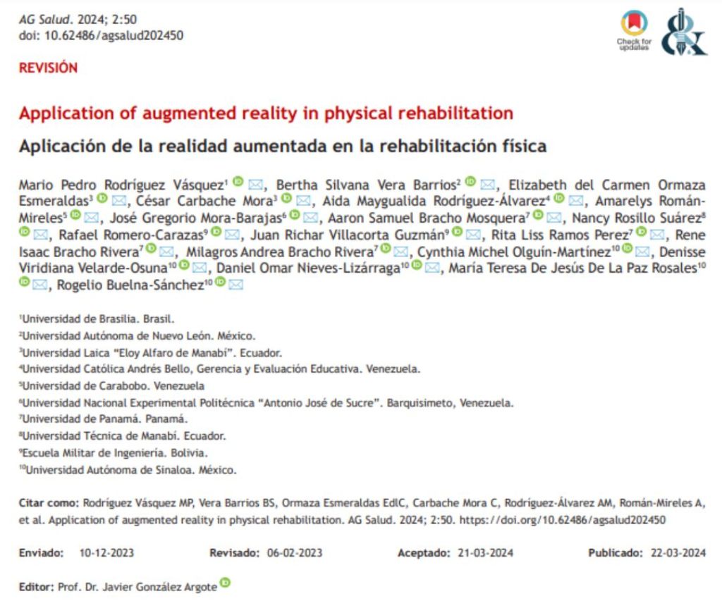 Aplicación de la realidad aumentada en la rehabilitación física