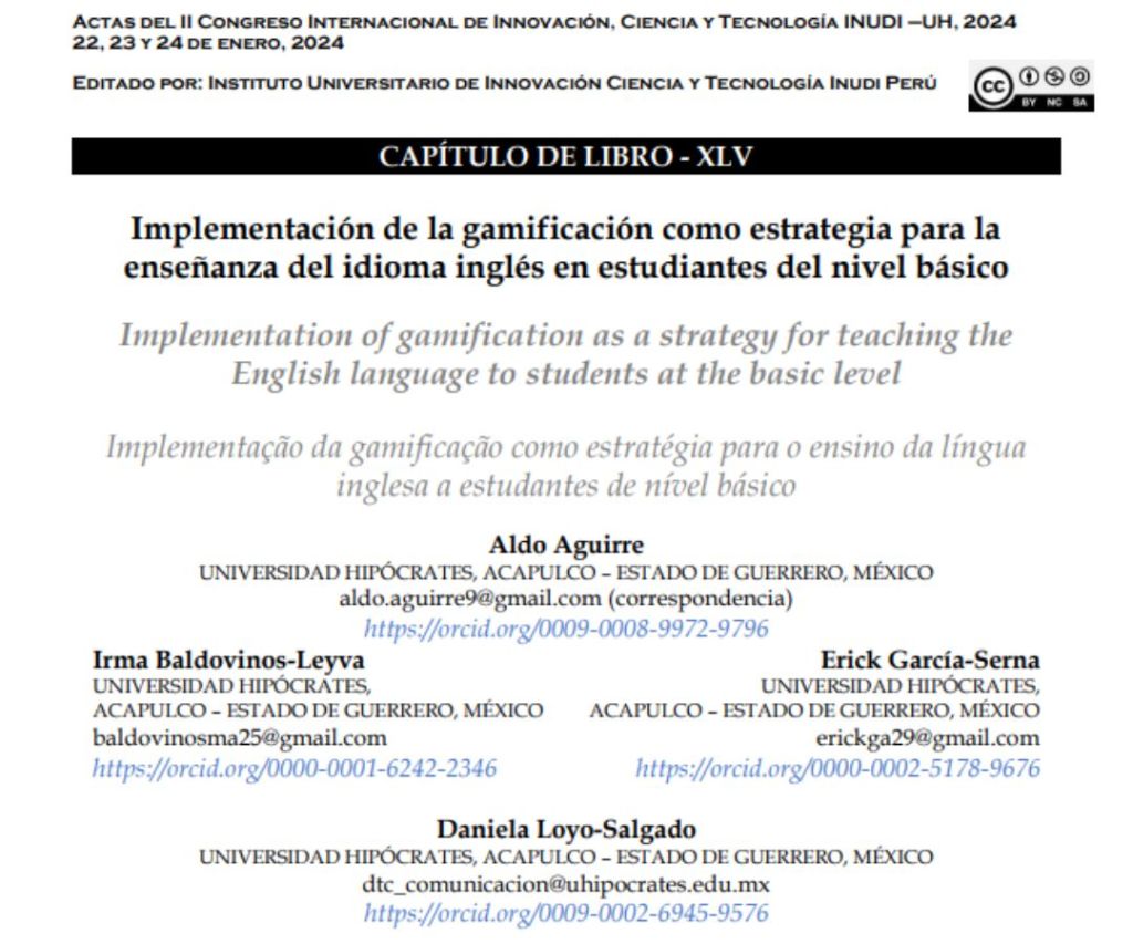 Implementación de la gamificación como estrategia para la enseñanza del idioma inglés en estudiantes del nivel&nbsp;básico