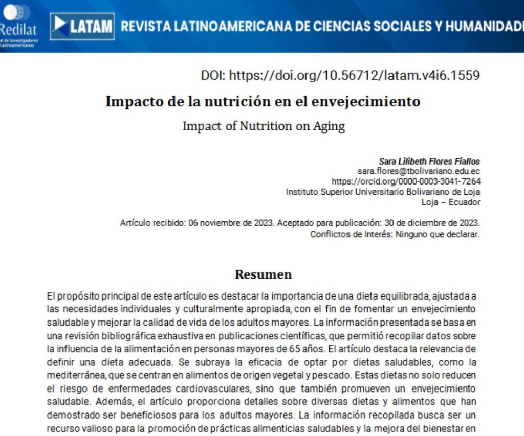 Impacto de la nutrición en el envejecimiento